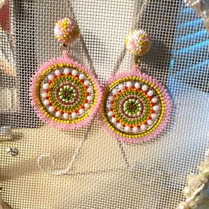 NWOT Colorful playful LP Statement earrings